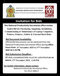 Invitation for Bids - Laptop Computers, Printers, Pointers, Tablet Computers, External Hard Disks 