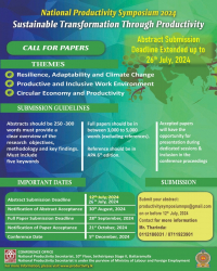 National Productivity Symposium 2024 -Abstract Submission Deadline Extended